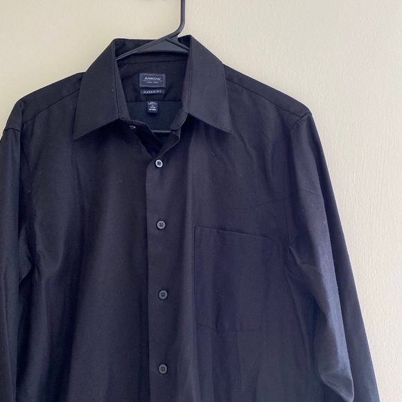 Black Button Up Dress Shirt - Picture 2 of 5